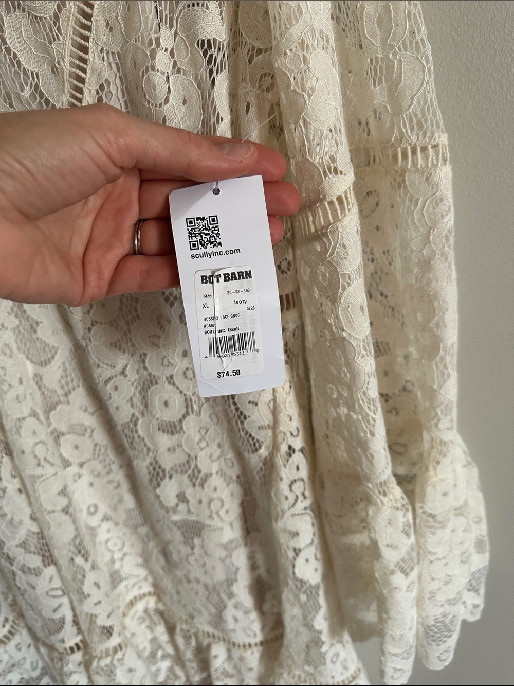 Scully Cream Lace Midi Dress - Picture 9 of 11